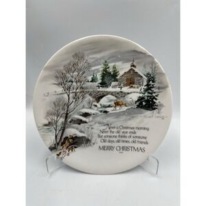 Robert Laessig Winterscene Serie Merry Christmas Decorative Porcelain Decor Mint